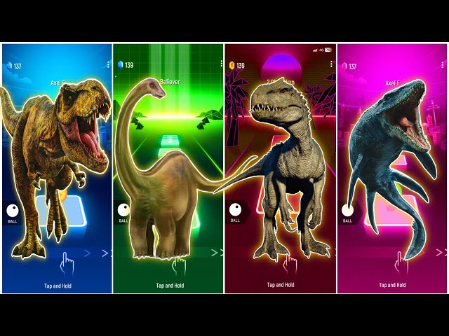 🦖JurassicWorld Tyrannosaurus 🆚The Dinosaurus 🆚The Indominus Rex 🆚The Mosasaurus |🎶Who Will Win?