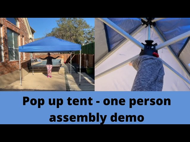 Pop Up Shade Tent Solo Set Up and Folding (by a shorter female)