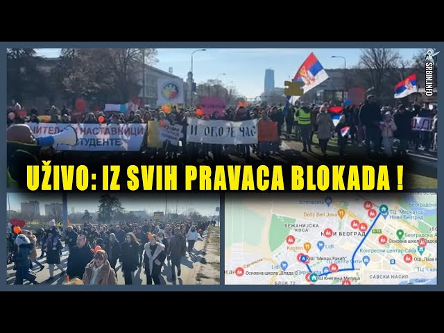 Beograd šeta za prosvetu i studente – Velika blokada iz svih pravaca