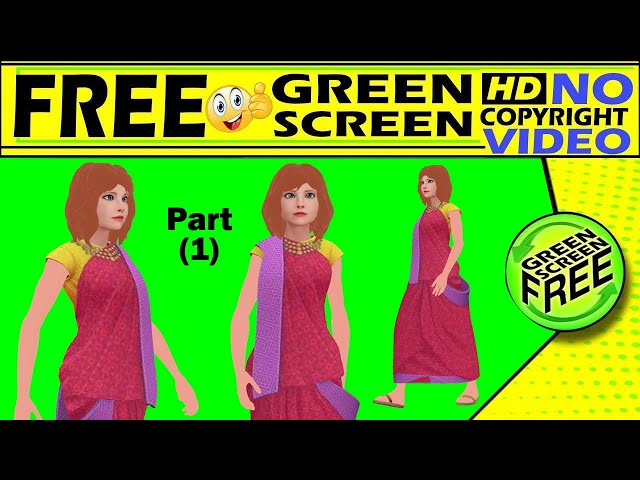 woman walking green screen video   chromo video part  #1