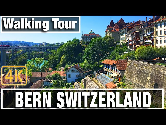 4K City Walks: Bern Switzerland Center  - Virtual Walk Walking Treadmill Video