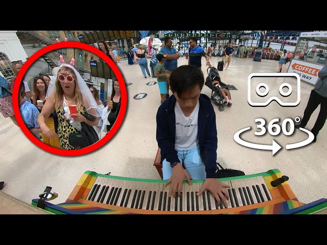 360 VR Video - Playing Bohemian Rhapsody in Train Station | Cole Lam 15 Years Old