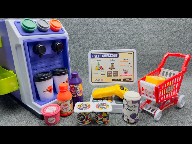 6 Minutes Satisfying Unboxing Coffee Store Shopping Cart | ASMR Review Toys