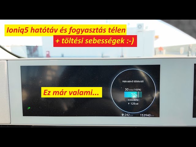 Ioniq5⚡téli ❄️hatótáv és fogyasztás öreguras, kamionos tempóban, autópályán. + töltési sebesség⛽⌛