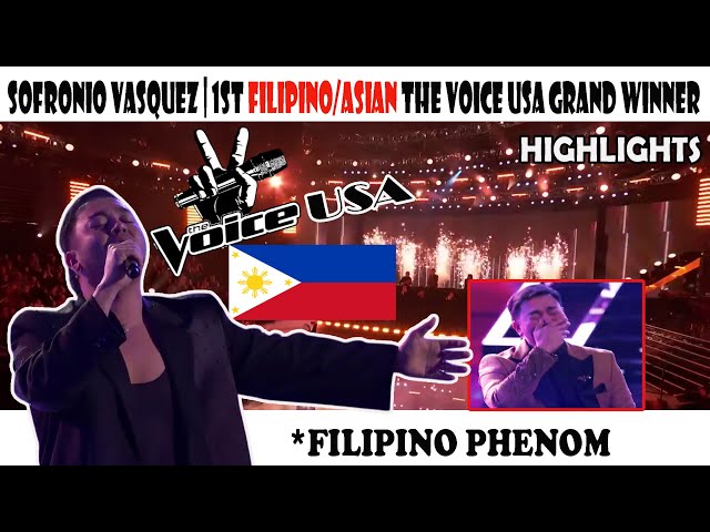 Sofronio Vasquez Highlights | 1st Filipino/Asian The Voice USA Grand Champion #filipino  #thevoice