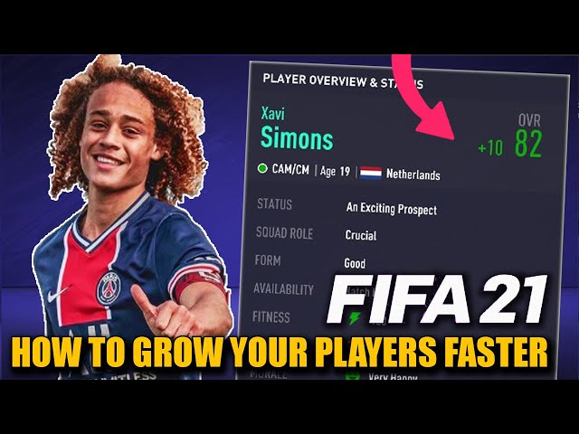 HOW TO GROW YOUR PLAYERS FASTER IN CAREER MODE!!! - FIFA 21