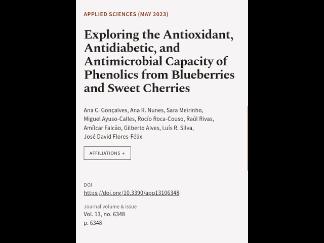 Exploring the Antioxidant, Antidiabetic, and Antimicrobial Capacity of Phenolics from... | RTCL.TV