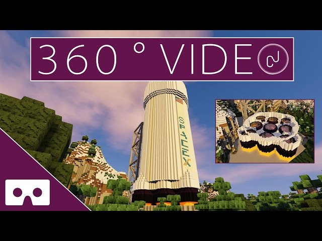 Space X Rocket Minecraft 360° VR Timelapse