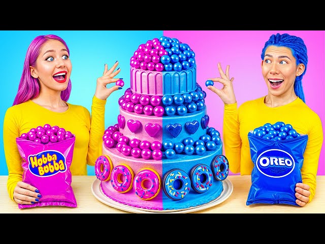 Pink VS Blue Cake Decorating Challenge | Food Battle by Multi DO Challenge