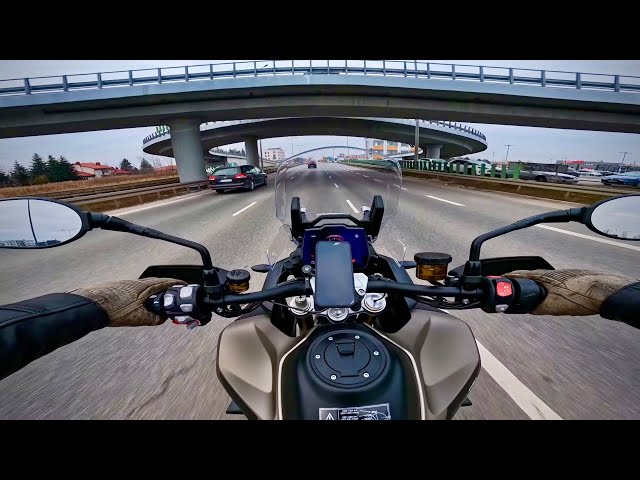 4K. Sezon 2025. Premium Class. First Ride in Winter Conditions #1. Triumph Tiger 1200 Rally PRO. POV