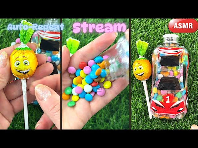 ASMR Most Popular Candys / some lots of colorful rainbow lollipop candy / unpacking chocolate eat