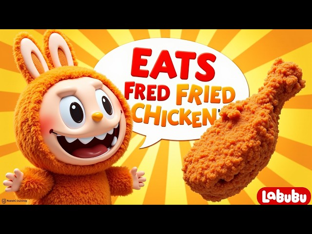 Labubu Loves Fried Chicken | Fun Kids Song | Cute & Catchy Nursery Rhyme