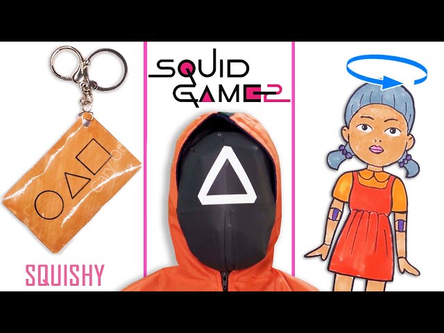 DIY GAMES SQUID GAME | Squid Game Card  Squishy | Squid Game Doll | Squid Game Mask