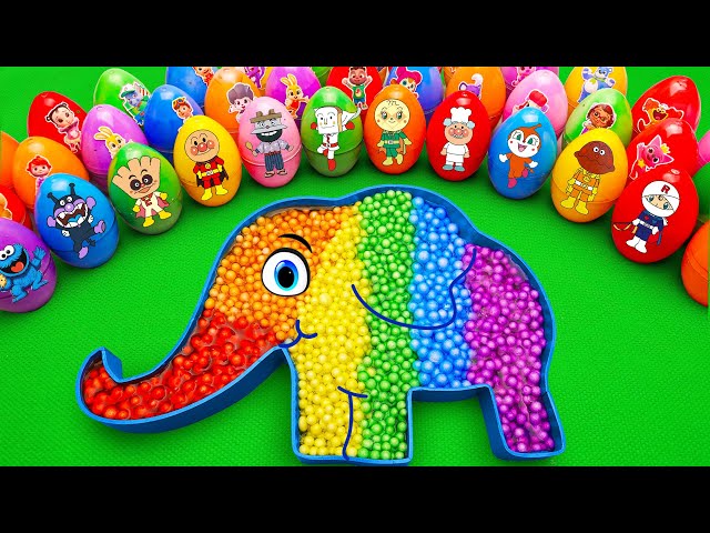 Satisfying ASMR | Make Rainbow Elephant Bathtub by Mixing Floam SLIME in Rainbow Eggs CLAY Coloring