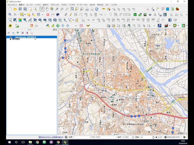 QGISで地図のレイアウト