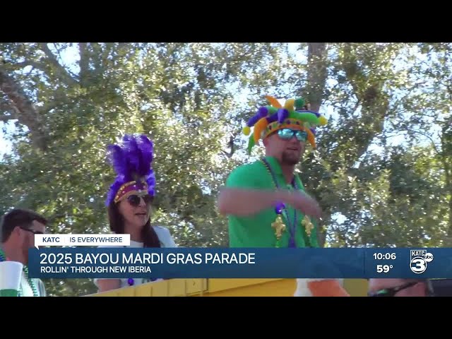 Kicking off the Mardi Gras fun with the Bayou Mardi Gras parade