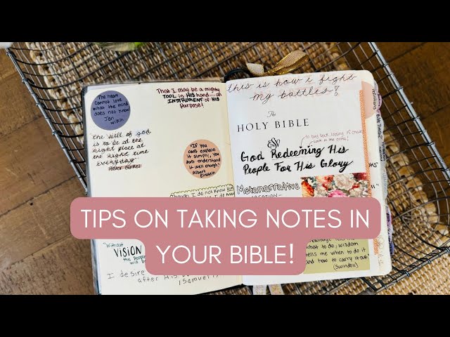 TIPS on Taking Notes in Your Bible! Bible Study Ideas to Add to your Bible!