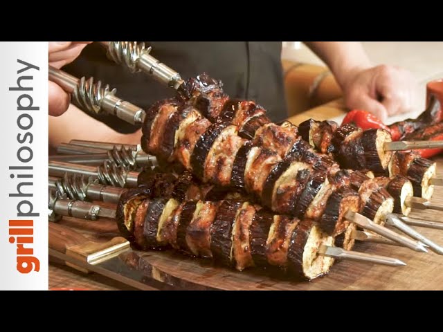 Pork spit roast with eggplants (EN subs) | Grill philosophy