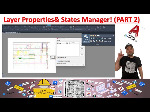 BIM-VDC | AutoCAD Tutorial | Layer Properties Manager |Create Filters | Layer States Manager | Part2