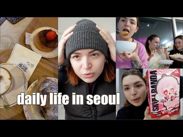 weekly seoul vlog - surviving winter, home cooking, movie night and blindbox unboxing!