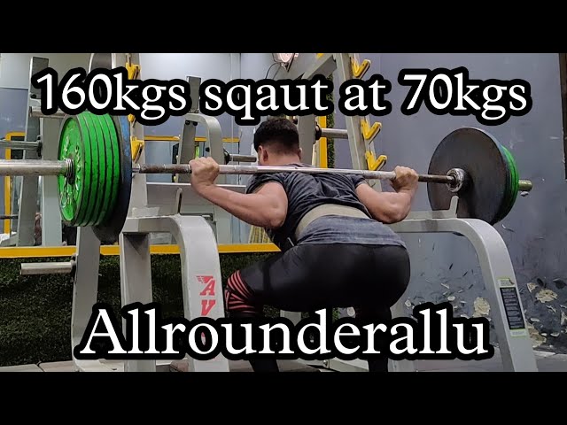 160kgs #squat at 70kgs #bodyweight || @Allrounderallu don't create this mistake #like me be careful