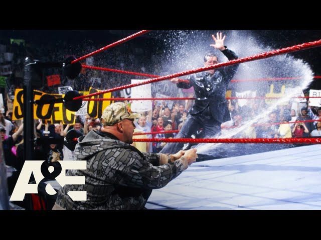 "Stone Cold" Steven Austin and the ICONIC Beer Truck | WWE's Greatest Moments | A&E