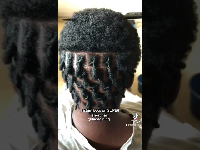 SHORTEST HAIR instant locs😱😱 #dreadlocks #instantlocs #shorthair #dreads