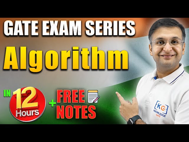 Algorithm | Algo in one shot | Complete GATE Course | Hindi #withsanchitsir