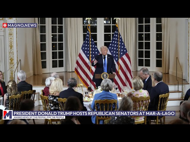 President Donald Trump hosts Republican Senators at Mar-a-Lago, in Palm Beach, Florida [CC]