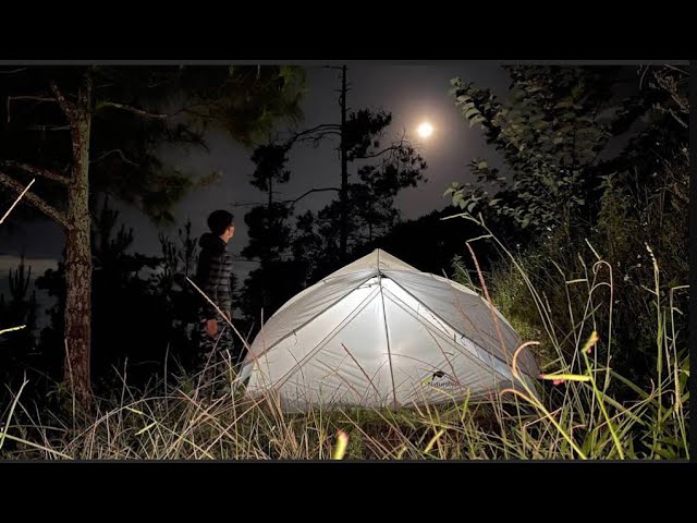 Solo Camping Di Bukit Menikmati Indahnya Bulan Purnama