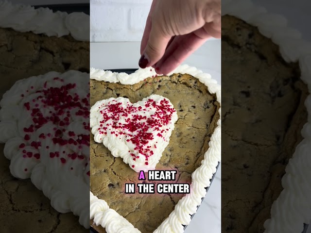 Giant Heart cookie for Valentine’s Day