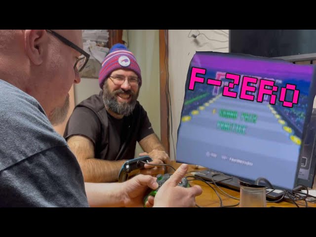 Shane’s reaction to playing F Zero on the KinHank Portable HDD Super Console