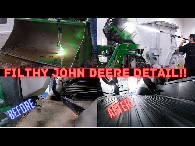 Filthy John Deere Tractor! Timed Touchless Wash + Sio2 Sealant + Full Interior Detail!