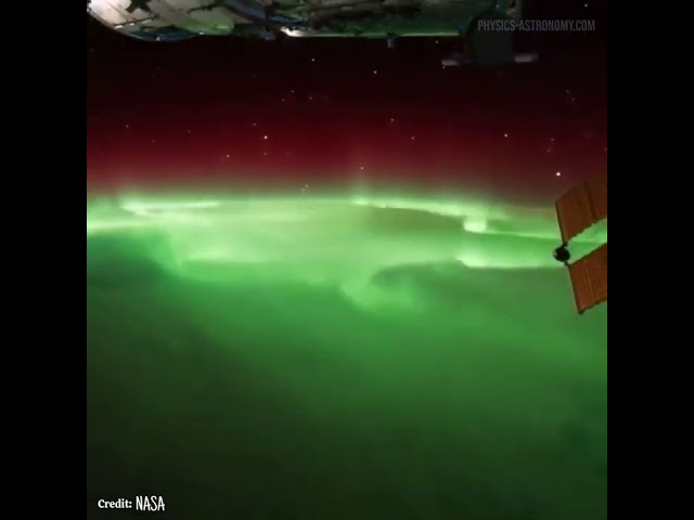 Amazing view of auroras from the space