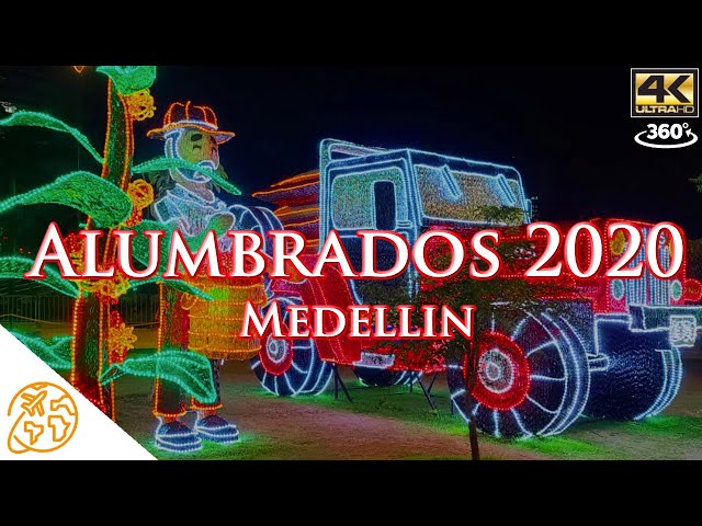 Alumbrados Medellin 2020 360 Video Virtual Reality Tour Con Diablo Del Rio