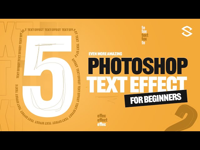 5 Amazing QUICK Photoshop Text Effects for Beginners!!!