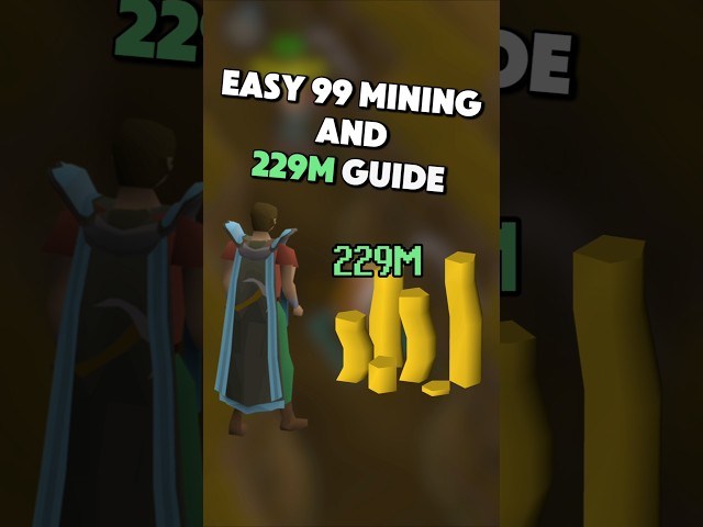 Easy 99 mining training and money making guide OSRS #osrs #runescape #oldschoolrunescape