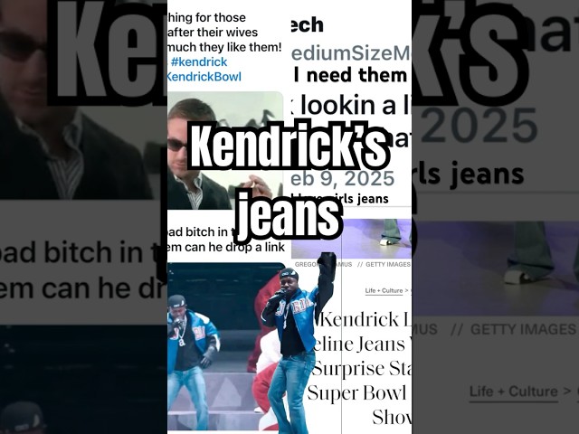 Men marveling over #kendricklamar jeans makes us think of this classic movie scene.