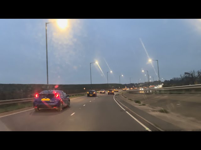 4K 2022 | Birmingham To Leicestershire | Car Ride | Rush Hour | 4K | ( Sound On ) | (No Talking)