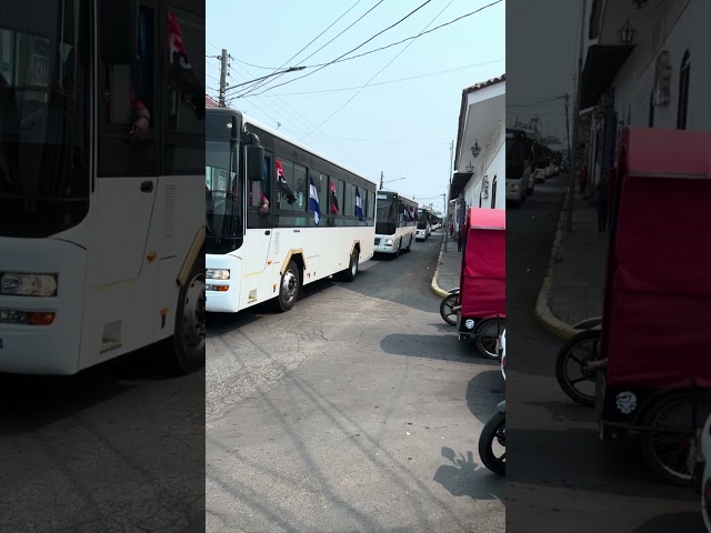 New #buses  Coming Through Leon #Nicaragua