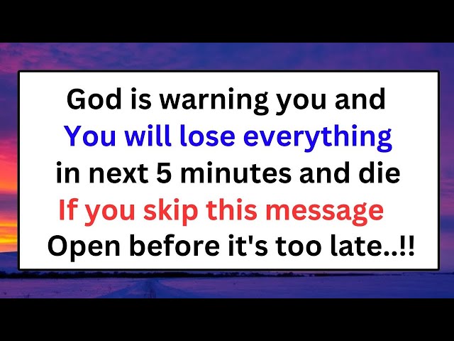 🔴God Says; WARNING! Someone Close To You Will Kill You If You Skip God's Message #jesusmessage# god