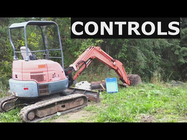 Mini Excavator controls and safety, Hitachi 35u