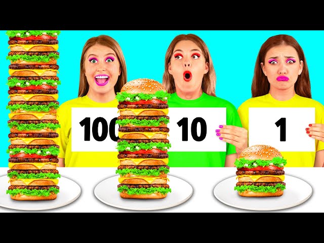 100 Layers of Food Challenge | Funny Food Challenges by BaRaFun