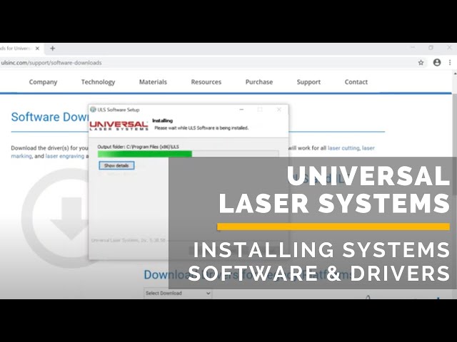 Installing Universal Laser Systems Software and Drivers