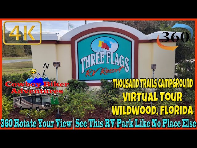 SE 64d Thousand Trails Three Flags RV Campground Wildwood, Florida Insta360X3 360 RV Life Full Time