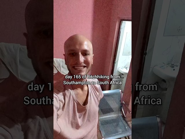 Day 165 of hitchhiking from Southampton 🇬🇧 to South Africa 🇿🇦 #southamptontosouthafrica #travel