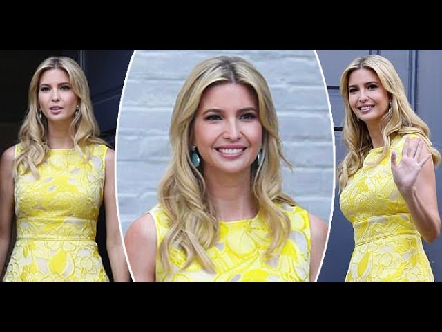 Ivanka Trump Flashes a Beaming Smile as She Steps out of Her D.C. Home in a Bright Floral Dress.