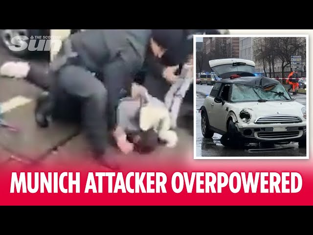 Cops overpower Munich 'Terror attack' driver to the ground after injuring 28 people