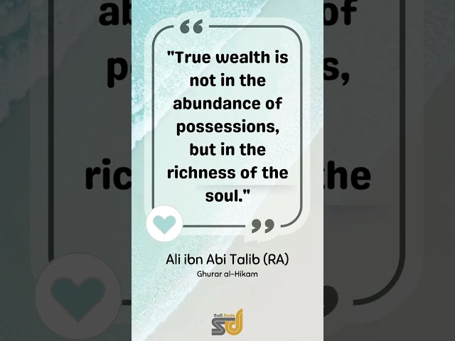 True Wealth is in the Richness of the Soul