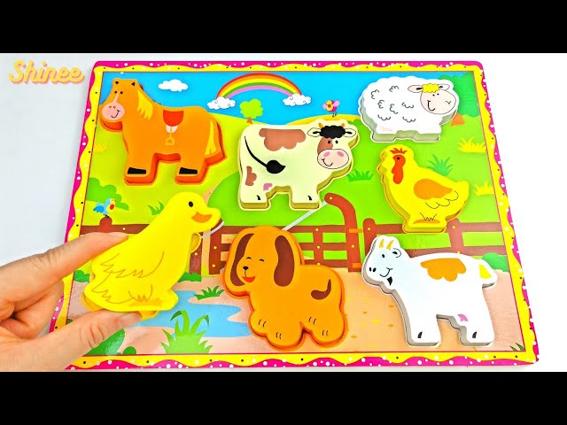 Learn Farm Animal Names and Sounds | Puzzle Videos for Toddlers | Farm Animals for Toddlers